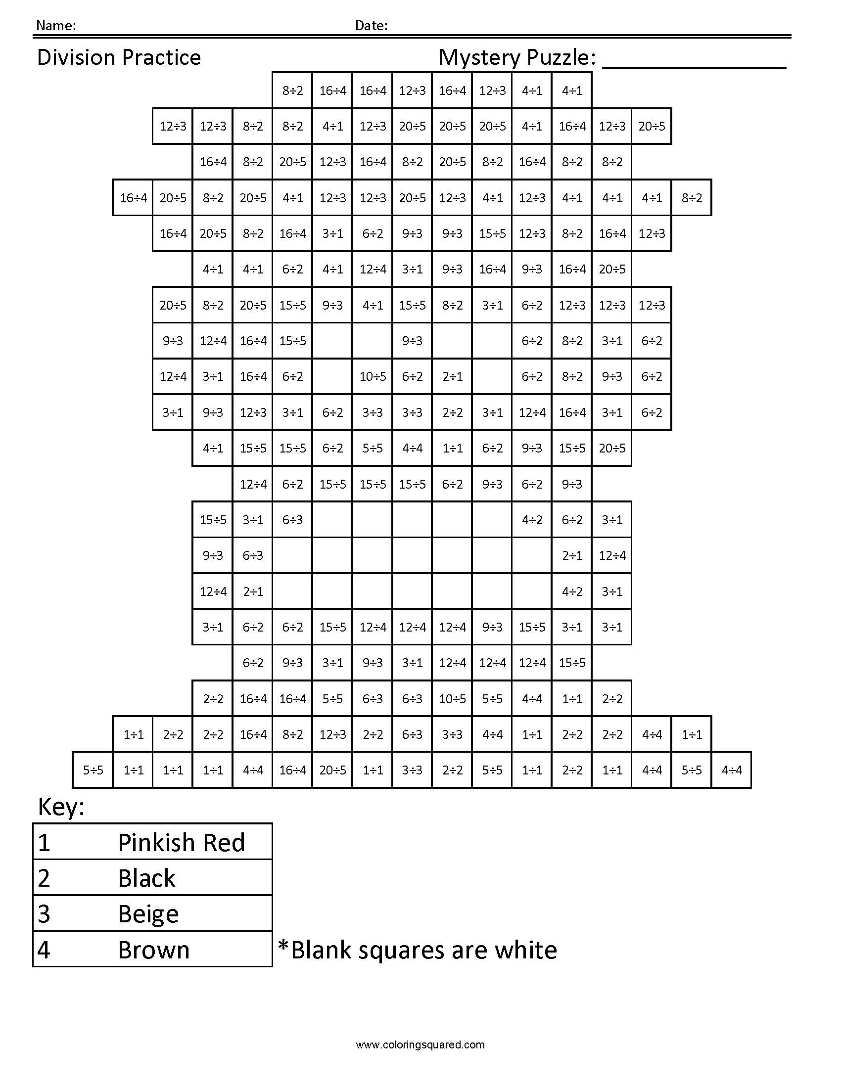 Wreck it Ralph Division worksheet