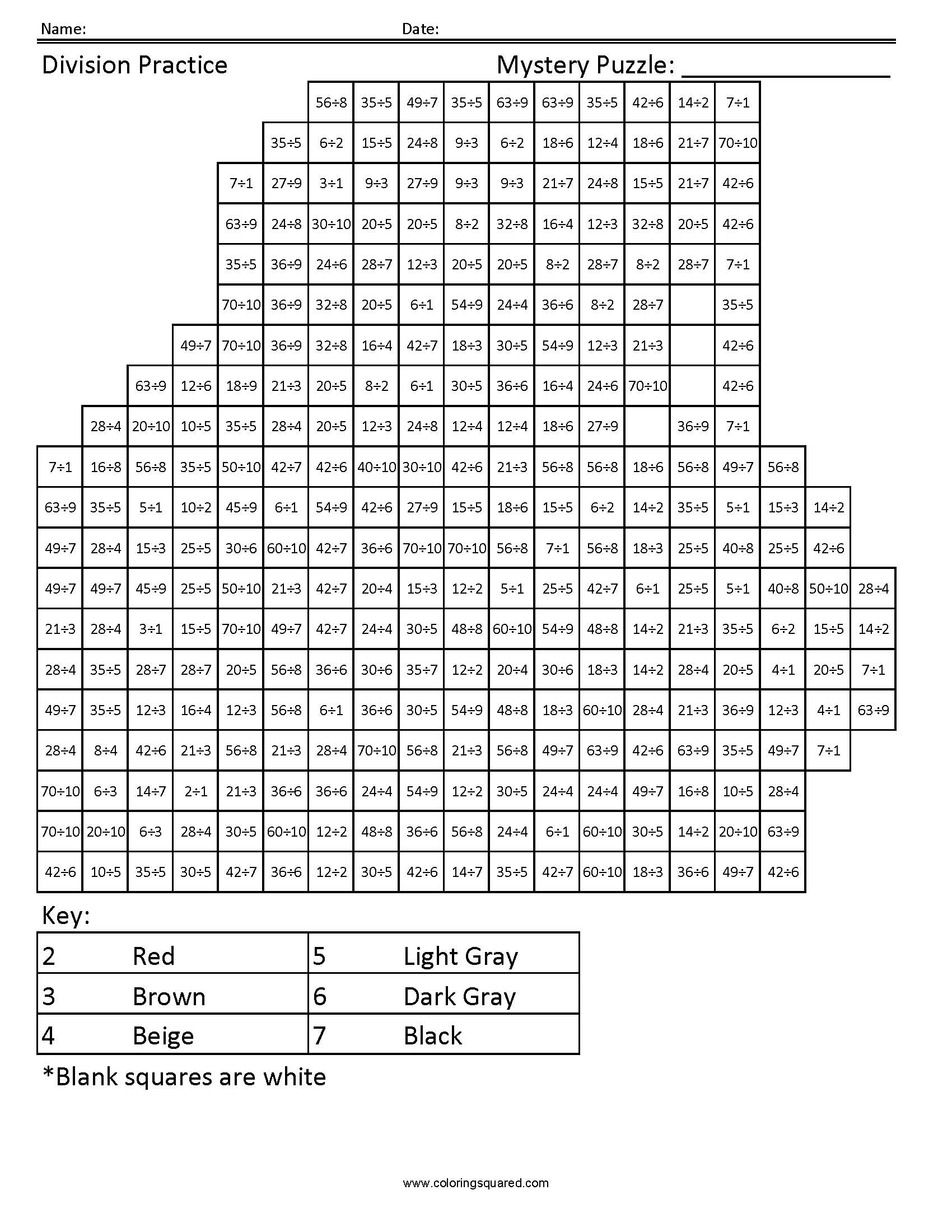 Thor Mystery Multiplication Coloring Page worksheet