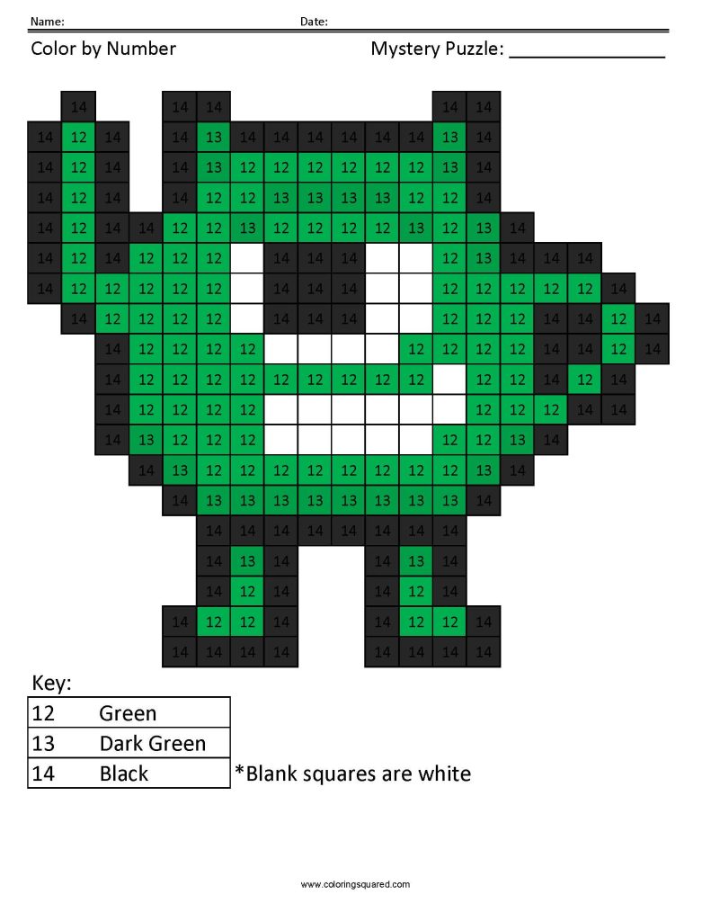 Mike Monsters Inc Mystery Coloring Pixel Art Puzzle