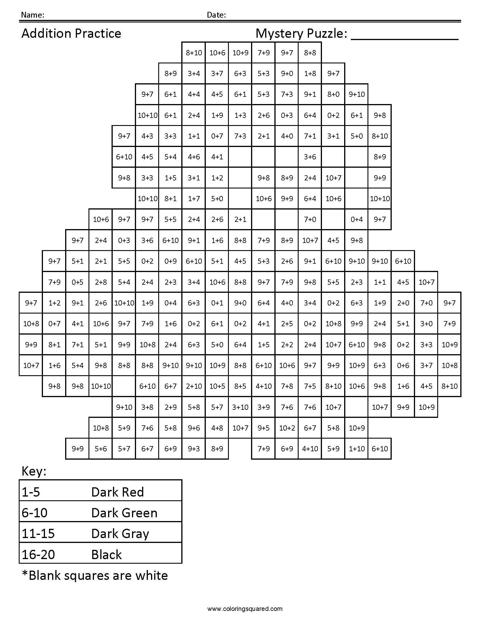 Drax the Destroyer Addition worksheet