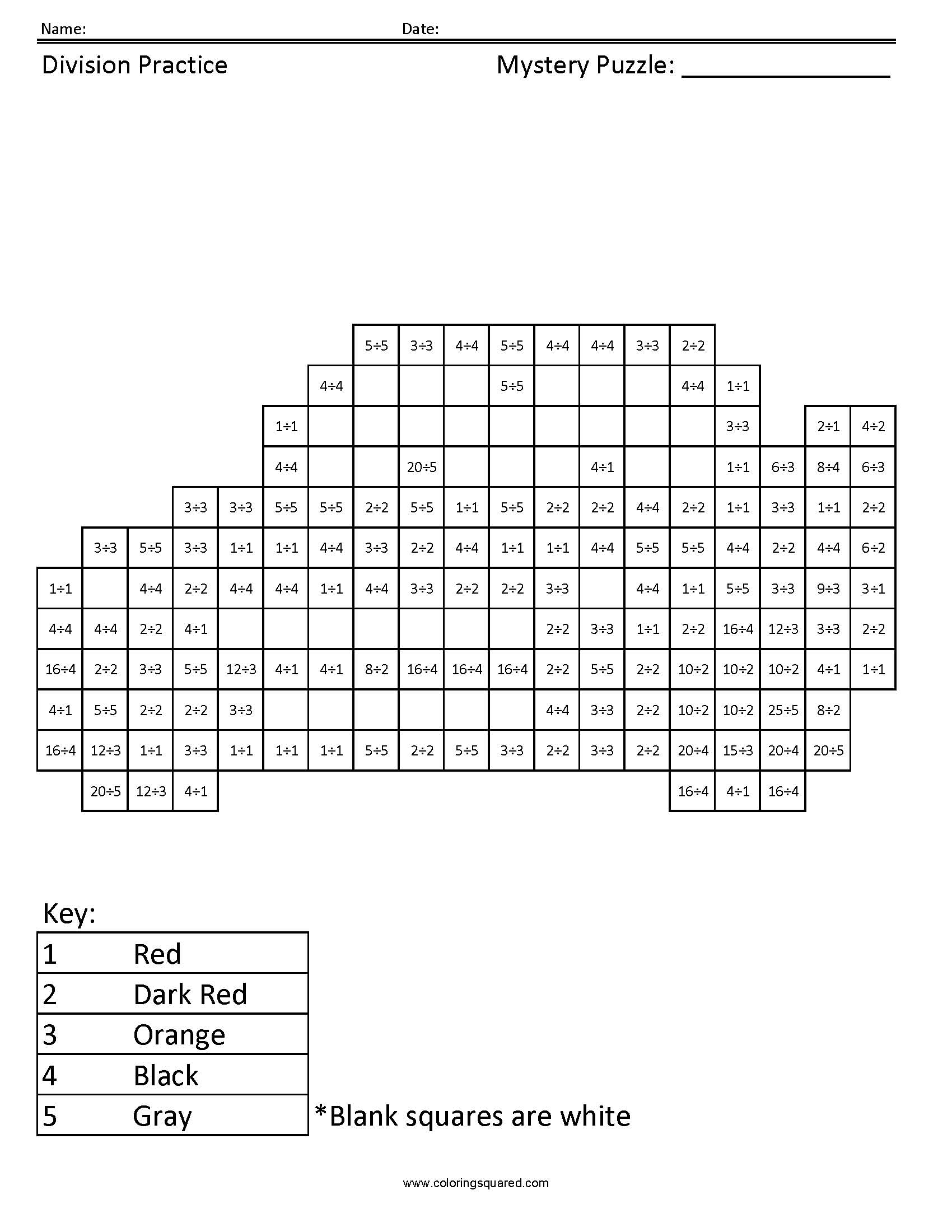 Lightning McQueen Cars Division worksheet