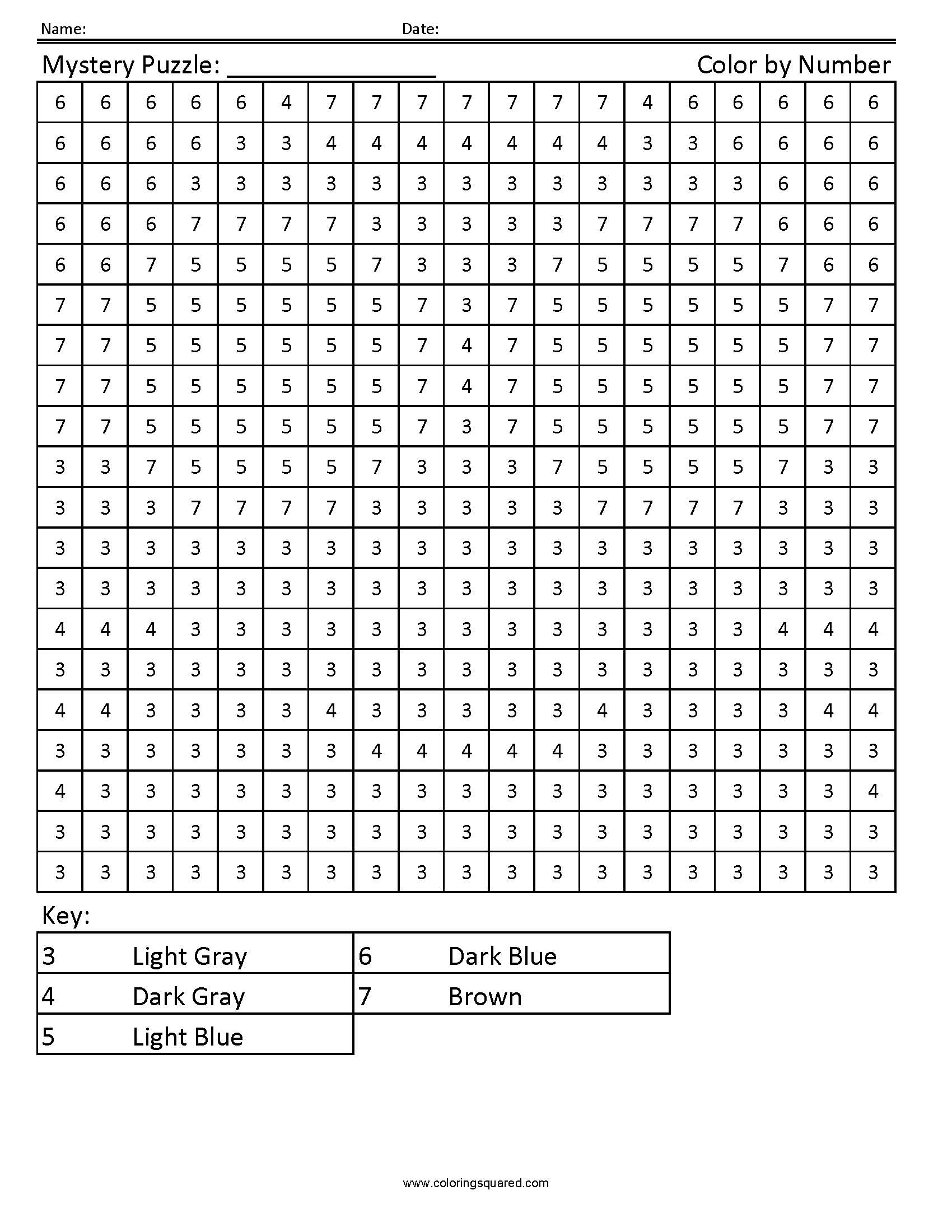 Happy Ghast Mount Color by Number Worksheet