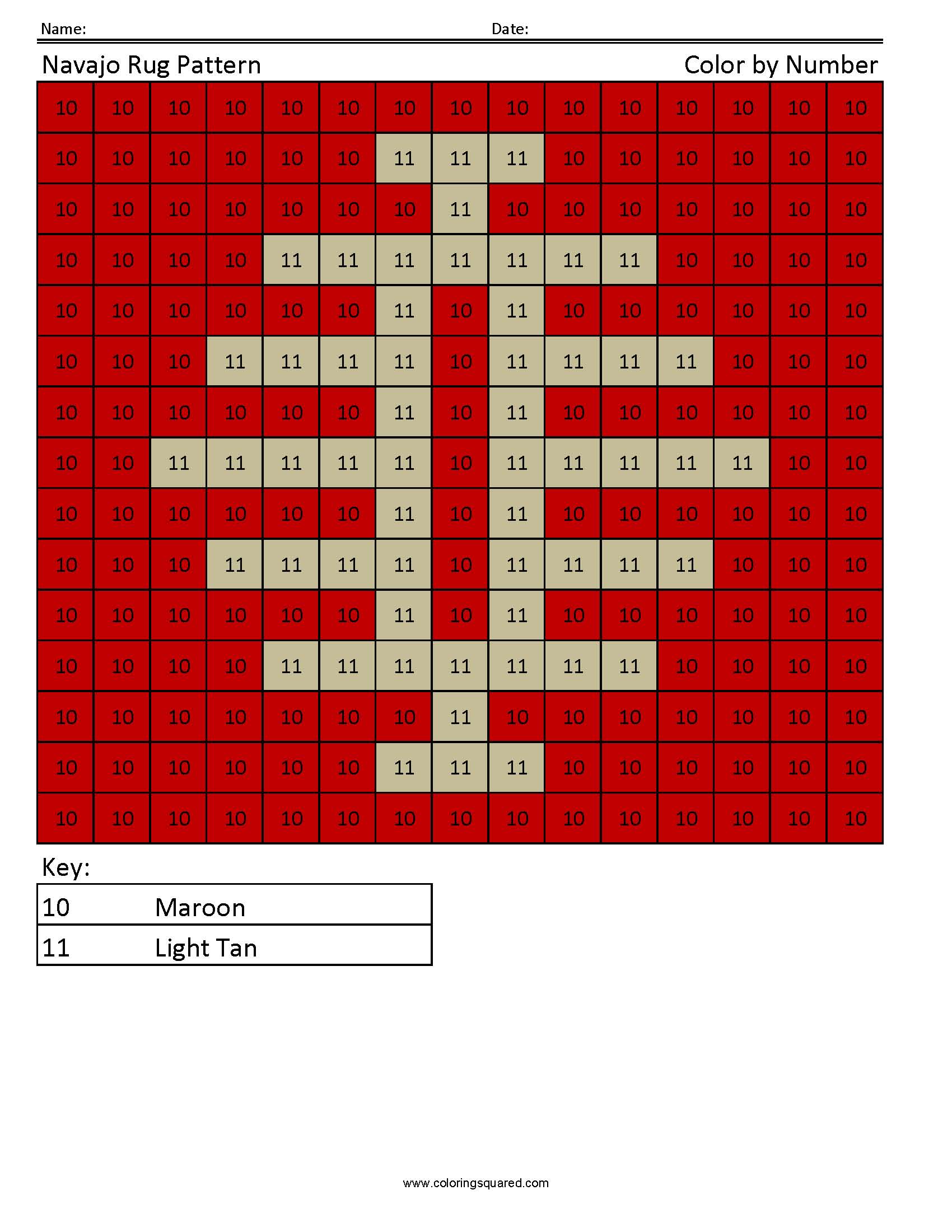 Navajo rug pattern coloring page 2